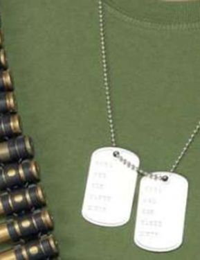 Army Fancy Dress Dog Tags